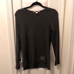 Cotton shirt with details grey